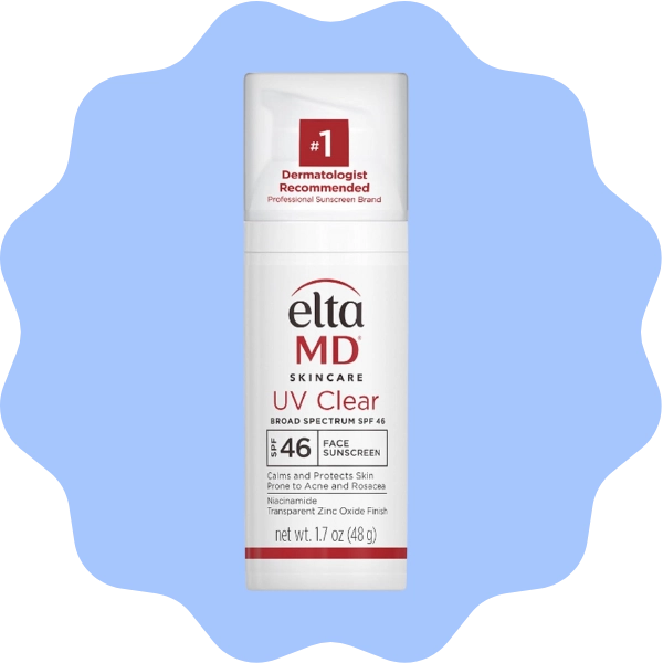 EltaMD Acne Prone Mineral Based Dermatologist Recommended Daily UV Clear Face Sunscreen SPF 46 with Zinc