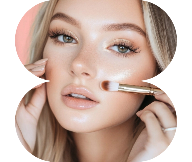 TikTok viral beauty trends and Amazon makeup products popular for clean, dewy looks
