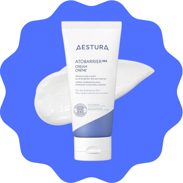 A tube of Aestura ATOBARRIER365 Hydration Moisturizer for barrier repair and long lasting hydration, a K-beauty favorite