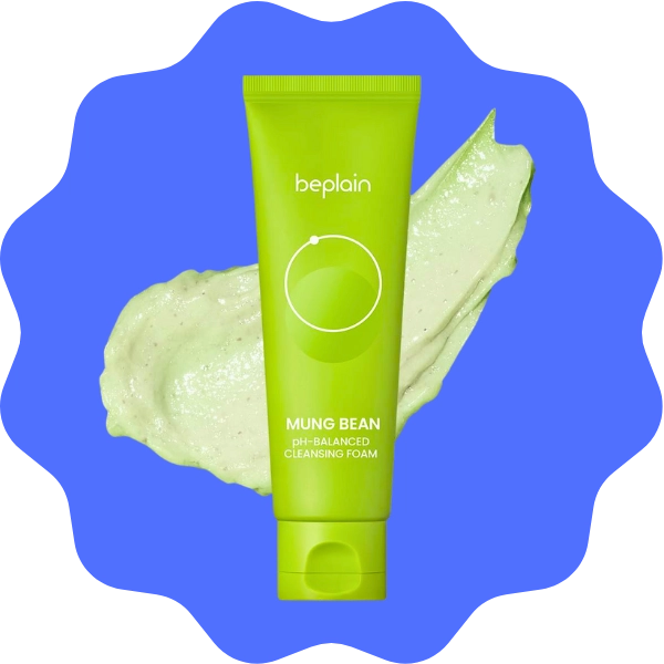 beplain Mung Bean pH-Balanced Cleansing Foam for sensitive skin K-beauty favorite in Korea