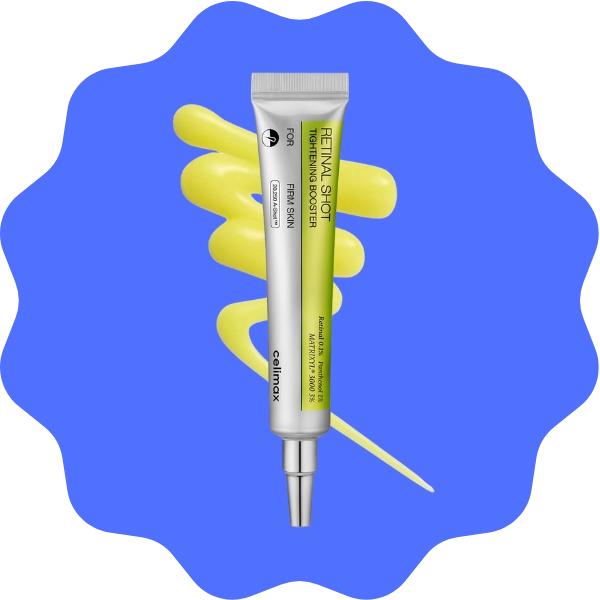 A tube of celimax The Vita A Retinal Shot for tightening pores and smoothing wrinkles