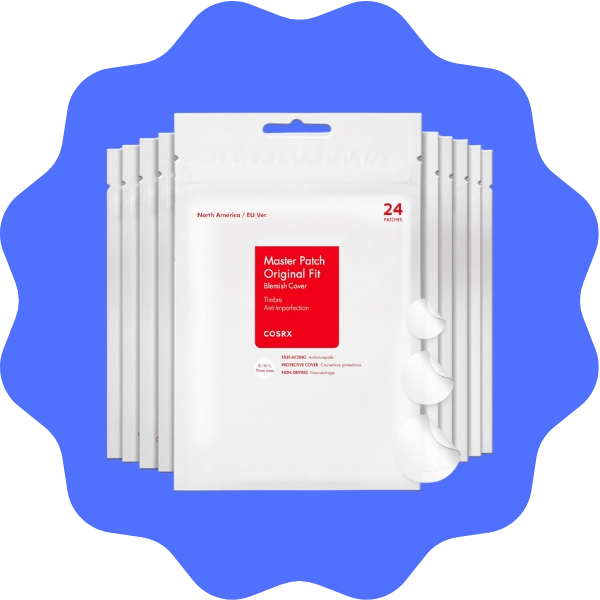 COSRX medicated hydrocolloid acne pimple patches, original spot stickers for whiteheads and blemishes, absorbs pus and oil, fast healing hydrocolloid acne treatment for face and body.