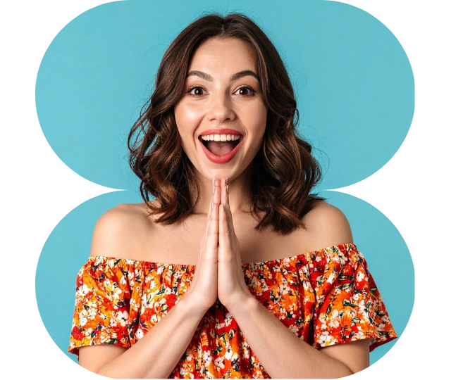 photo of excited woman of beauty