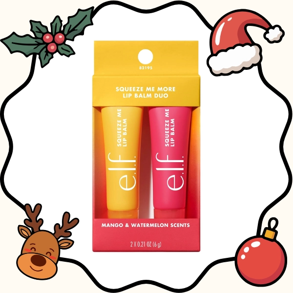 A moisturizing tinted lip balm duo in fruity flavors that easily fits into the 20 Best Skincare Stocking Stuffers Under 20 dollars list.