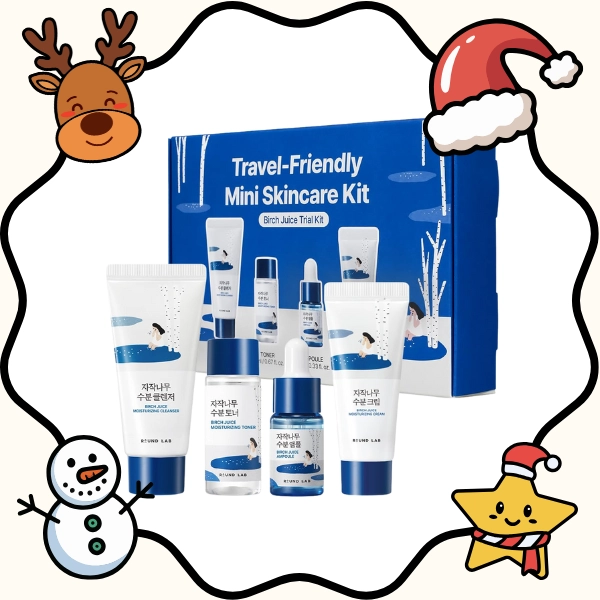 A four step birch juice skincare routine in travel sizes that works flawlessly for the 20 Best Skincare Stocking Stuffers Under 20 dollars roundup.