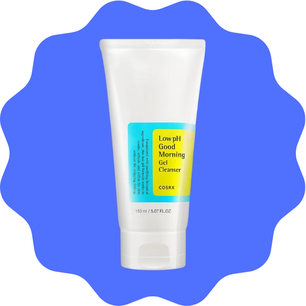 product photo of COSRX Low pH good morning gel cleanser an everyday essential in blue bubble